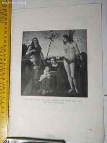 Arte: año 1935 - religiosa - virgen y niño jesus madona de la familia casio